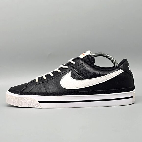 Nike Court Legacy Black Lace Up Casual Comfort Sneakers CU4150-002 Men's Size 9 - Picture 6 of 12